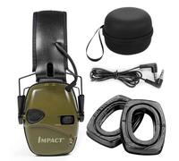Honeywell DulElectronic Shooting Earmuff,Anti-bruit,Sauna,Téléphone,Amplification du son,Protection auditive,Casque,Pliable - Type Green-ear pads-case #A