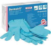 Honeywell Gant jetable Dermatril 740 taille 7 bleu nitrile EN 374, EN 455 cat...