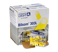 Honeywell Howard Leight Bilsom 303L Bouchons d'Oreille à Usage Unique en Mousse Polyuréthane, Taille L, Jaune et Blanc, SNR 33 dB, 1007192 (20 Sachets de 10 Paires)