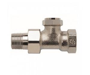 Honeywell Raccordement vissé pour radiateur Verafix 1/2 passage nickelé avec vidange, V2400D0015