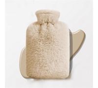 Honfitat Bouillotte avec chauffe-mains 2000 ml imitation fourrure de lapin (beige)
