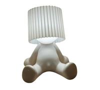 Honfitat Petite Lampe de Bureau pour Garçon Timide pour Amis Cadeau Couple Amusant Décoration Drôle pour la Maison Ornements Veilleuse de Nuit de Chevet (Blanc)