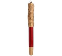 HONG DIAN A24 Stylo-plume à pointe fine, motif dragon rouge vif et doré
