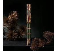 HONG DIAN Hongdian D5 Qin Dynasty Stylo-plume à pointe extra fine avec piston de remplissage et gravure totem chinoise rétro avec boîte à stylos Vert doré