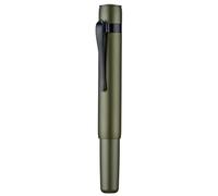 HONG DIAN Hongdian Mini stylo plume M2 Black Forest, pointe fine et douce et forme élégante en aluminium, stylo de voyage court (vert kaki) vert militaire 1 unité (Lot de 1)