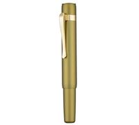 HONG DIAN Mini stylo plume M2 Black Forest, pointe courbée et forme élégante en aluminium, stylo de voyage de poche courte (vert olive)