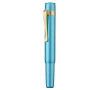 HONG DIAN Mini stylo plume M2 stylet extra fin doux et forme élégante en aluminium avec poche courte (bleu lac)