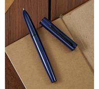 HONG DIAN Stylo-plume C1 avec plume fine, bleu foncé et design rétro classique, en métal, avec convertisseur d'encre