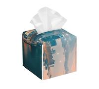 Hong Kong Boîte à mouchoirs carrée en cuir pour le visage