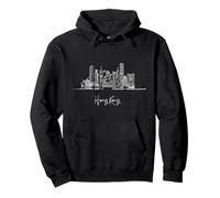 Hong Kong Chine Skyline Asie Souvenirs de voyage Sweat à Capuche