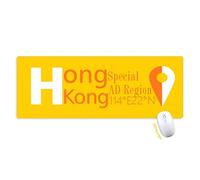 hong kong géographie coordonne les tapis de souris large cousues bords mat étendu game bureau