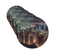 Hong Kong Lot de 4 cartes désodorisantes pour voiture pour homme et femme - Accessoires de voiture mignons - Diffuseur de parfum durable à suspendre - Tablettes d'aromathérapie pour voiture