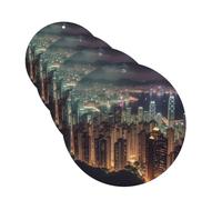 Hong Kong Lot de 4 cartes parfumées à suspendre pour voiture, aromathérapie longue durée, pour armoire, salle de bain, voiture, miroir intérieur