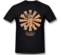 Hong Kong Phooey Retro Men's Fashion Short Sleeve T-Shirt Graphic Crewneck Tee Black 3XL