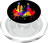 Hong Kong Skyline Chine Couleurs Colorées Bouddha Amour PopSockets PopGrip pour MagSafe