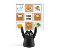 Hong Kong Support de mémo pour nourriture locale en Chine Motif chat Noir