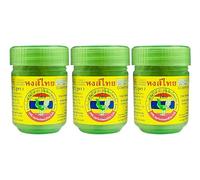 Hong Thai Herb Inhalateur Hongthai Brand Inhalant Traditionnelle composé à base de plantes, Bouteille vert - 3 x 40 g (Lot de 3)