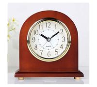 hongbanlemp Pendulettes de Bureau Horloge de Bureau en Bois Massif de Style européen Etude créative Ornements de la Table de Salon de la Table de Quartz Silencieux Silencieux Pendule à Poser