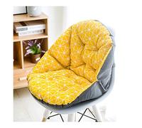 HONGBI Coquille Forme Coussin Doux avec Dossier Pad Tout Couvert pour Chaise Jardin et Fauteuil pour Bureau,Salle à Manger Jaune Commun:48x40x48cm