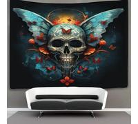 HONGBING Le crâne 3D Effet Tapisserie DécoSourision Murale Tapisserie Murales DécoSourision Murale En Tissu Pour Chambre Salon Serviette De Plage Tapisserie 150cmx200cm