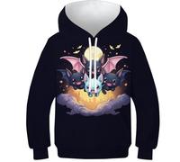 HONGBING Sweat À Capuche pour Enfants Anime Fledermaus Motif Imprimé 3D - Léger Sweat-Shirts Manches Longues Pullover Âge : 6-15 Ans10-12Y