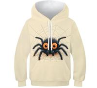 HONGBING Sweat À Capuche pour Enfants Araignée 3D Pull Imprimé Hoodie Sweat-Shirts Manches Longues PulAmourr 6-15 Ans6-7Y