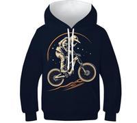 HONGBING Sweat À Capuche pour Enfants Le vélo 3D Pull Imprimé Hoodie Longues Sweat-Shirt avec Poches Âge : 6-15 Ans6-7Y
