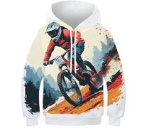 HONGBING Sweat À Capuche pour Enfants Motocross 3D Pull Imprimé Hoodie Sweat-Shirts Manches Longues PulAmourr 6-15 Ans9-11Y