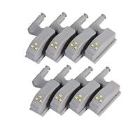 HONGCI 8 PCS Motion Sensor Light, Universal Cabinet Cupboard Hinge LED Light For Modern Kitchen Home Lamp, etc, (Blanc froid)