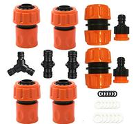 HONGCI Kit de 11 raccords de tuyau - Plastique ABS, raccord rapide, 1,9 cm, compatible avec les connecteurs Hozelock standard