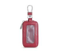HONGDaFA Étui Clé Voiture pour Audi Q7 2016-2019, Coque Porte-Clé Voiture Housse Anti-Rayures Accessoire Auto Intérieur,Red-A