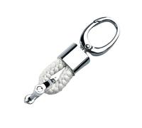 HONGDaFA Porte-clés Voiture pour Mercedes-Benz CL203 C180 C200 C220 C230 C320 C350 C30 AMG C32 AMG Coupe 2001-2006, Porte Clés Personnalisé Anneau de Clé Résistant Accessoire Clés de Voiture,White