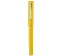 Hongdian C2 Stylo-plume à pointe fine et souple, design rétro classique en métal avec convertisseur d'encre Jaune citron