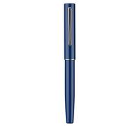 Hongdian C2 Stylo-plume extra fine à pointe souple Bleu foncé et design rétro classique en métal avec convertisseur d'encre
