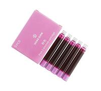 Hongdian Cartouches d'encre pour Stylo Plume de Couleur Rose, Paquet de 30 Cartouches de Recharge d'encre, Diamètre d'alésage de 3,4 mm