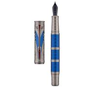 Hongdian D5X Stylo-plume à pointe extra fine, dynastie Qin, style rétro chinois, gravure totem chinoise, stylo d'écriture lisse, convertisseur et coffret à stylos