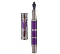 Hongdian D5X Stylo-plume à pointe fine, dynastie Qin, style rétro chinois, gravure totem chinoise, stylo d'écriture lisse, convertisseur et coffret à stylos