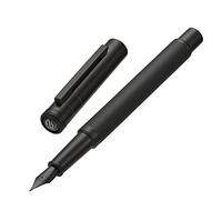 Hongdian Forest Stylo-plume à pointe extra fine Design classique avec convertisseur et étui en métal Noir mat