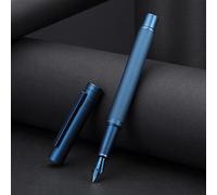 Hongdian Forest Stylo-plume, belle texture d'arbre bleu, pointe moyenne, stylo d'écriture de bureau