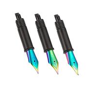 Hongdian Lot de 3 Stylos-plume Arc-en-ciel Pointe fine et courbée pour Black Forest séries 1850, 1851?6013, 517S et 517D