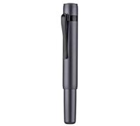 Hongdian M2 Black Forest Mini stylo-plume, plume courbée et forme fine, en aluminium, petite poche, stylo de voyage, gris spatial