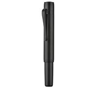 Hongdian M2 Mini stylo plume avec pointe courbée, forme élégante en aluminium, stylo de voyage court (noir mat)