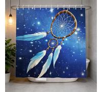 Hongduo Rideau de Douche 120x200 Capteur de Rêves, Anti Moisissure 3D Imprimé Tissu Imperméable Polyester Mignonne Rideaux de Douche avec Anneaux