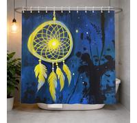 Hongduo Rideau de Douche 120x200 Capteur de Rêves, Anti Moisissure 3D Imprimé Tissu Imperméable Polyester Éclaboussures d'art à L'Encre Rideaux de Douche avec Anneaux