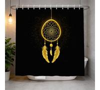 Hongduo Rideau de Douche 180x180 Capteur de Rêves, Anti Moisissure 3D Imprimé Tissu Imperméable Polyester Dessin Animé Rideaux de Douche avec Anneaux