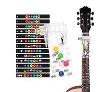 HONGECB Auxiliaire D'accords de Guitare, Système d'apprentissage de Guitare pour D'aide à L'enseignement, Chordbuddy et décalcomanies pour É-Guitare, Tous Les Âges Débutants, Classiques Inapplicable