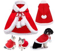 HONGECB Cape Accessoire pour Animal de Compagnie - Costume de Noël pour Chien - Costume de Noël pour Chat - Parfait pour les Fêtes de Week-end, Halloween, Noël, Anniversaires, Fête de Noël (m