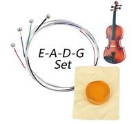 HONGECB Jeu de Cordes pour Violon 4/4 et 3/4 - 4 Cordes G-D-A-E de Grande Qualité - Avec Colophane Naturelle Faible Poussière