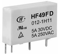 Hongfa HF49FD/012-1H12F Relais pour circuits imprimés 12 V/DC 5 A 1 NO (T)