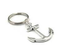 honggui Porte-clés nautique, argent antique, flottant, simple, unisexe, adulte, unisexe, Argent vieilli., ancient silver, Chaîne simple